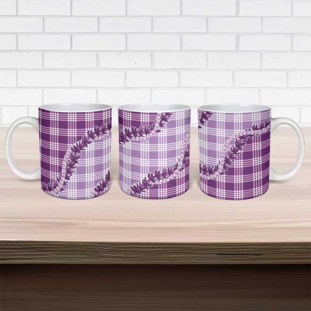Violet Hawaii Palaka Ceramic Mug Hawaiian Pikake Lei
