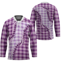 Violet Hawaii Palaka Hockey Jersey Hawaiian Pikake Lei LT05 - Polynesian Pride