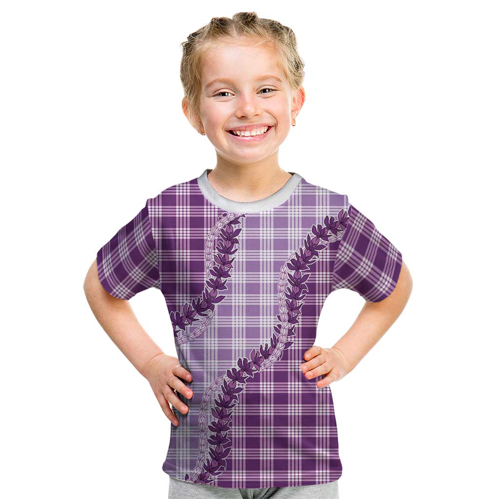 Violet Hawaii Palaka Kid T Shirt Hawaiian Pikake Lei LT05 Violet - Polynesian Pride