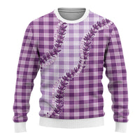 Violet Hawaii Palaka Ugly Christmas Sweater Hawaiian Pikake Lei