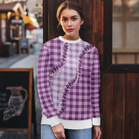 Violet Hawaii Palaka Ugly Christmas Sweater Hawaiian Pikake Lei