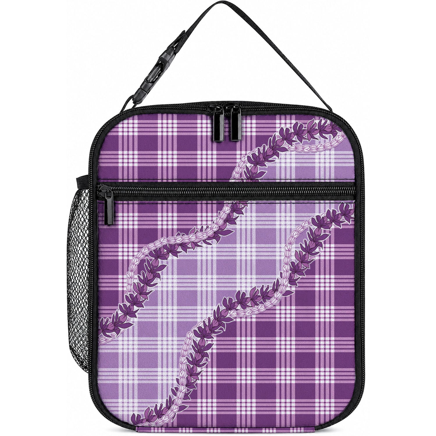 Violet Hawaii Palaka Lunch Bag Hawaiian Pikake Lei