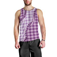 Violet Hawaii Palaka Men Tank Top Hawaiian Pikake Lei LT05 - Polynesian Pride