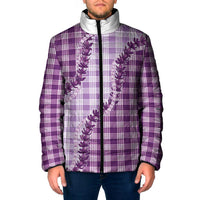 Violet Hawaii Palaka Padded Jacket Hawaiian Pikake Lei LT05 Men Violet - Polynesian Pride