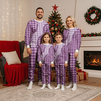 Violet Hawaii Palaka Christmas Pajama Set Hawaiian Pikake Lei