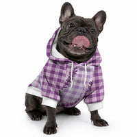 Violet Hawaii Palaka Pet Hoodie Hawaiian Pikake Lei