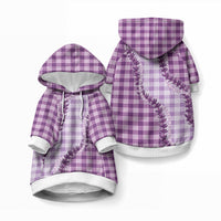 Violet Hawaii Palaka Pet Hoodie Hawaiian Pikake Lei