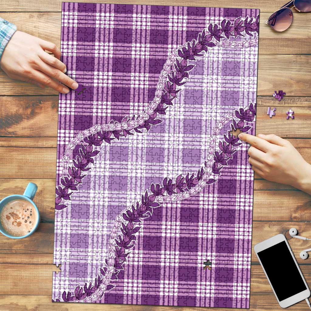 Violet Hawaii Palaka Puzzle Hawaiian Pikake Lei LT05 Violet - Polynesian Pride