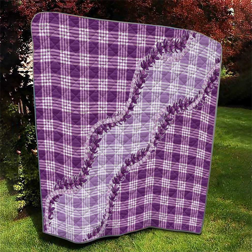 Violet Hawaii Palaka Quilt Hawaiian Pikake Lei LT05 - Polynesian Pride