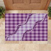Violet Hawaii Palaka Rubber Doormat Hawaiian Pikake Lei LT05 Violet - Polynesian Pride