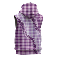 Violet Hawaii Palaka Sleeveless Zip Hoodie Hawaiian Pikake Lei LT05 - Polynesian Pride