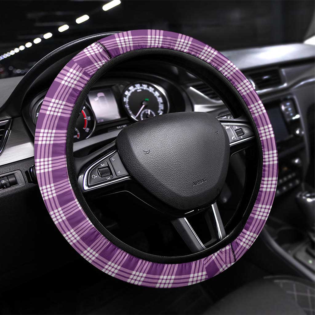 Violet Hawaii Palaka Steering Wheel Cover Hawaiian Pikake Lei LT05 Universal Fit Violet - Polynesian Pride