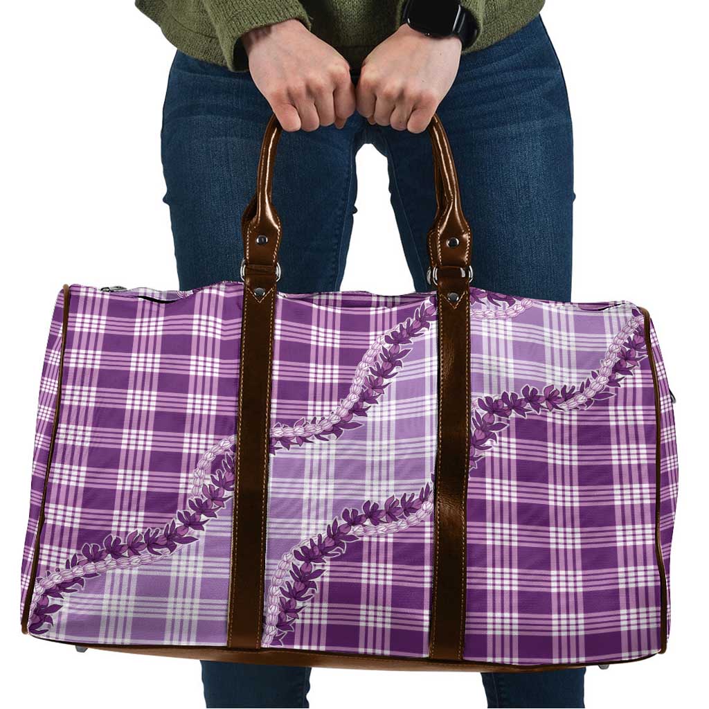 Violet Hawaii Palaka Travel Bag Hawaiian Pikake Lei LT05 Violet - Polynesian Pride
