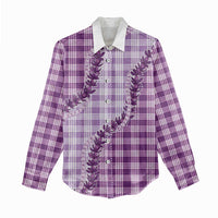 Violet Hawaii Palaka Women Casual Shirt Hawaiian Pikake Lei LT05 - Polynesian Pride