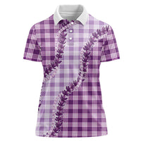 Violet Hawaii Palaka Women Polo Shirt Hawaiian Pikake Lei LT05 Female Violet - Polynesian Pride