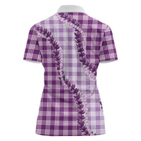 Violet Hawaii Palaka Women Polo Shirt Hawaiian Pikake Lei LT05 - Polynesian Pride