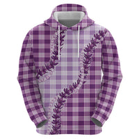 Violet Hawaii Palaka Zip Hoodie Hawaiian Pikake Lei LT05 - Polynesian Pride