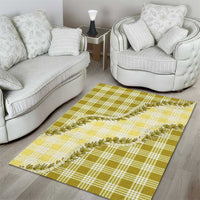 Yellow Hawaii Palaka Area Rug Hawaiian Pikake Lei LT05 - Polynesian Pride