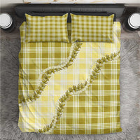 Yellow Hawaii Palaka Bedding Set Hawaiian Pikake Lei LT05 Yellow - Polynesian Pride