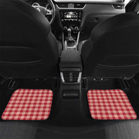 Red Hawaii Palaka Car Mats Hawaiian Pikake Lei LT05 Set 2pcs - Back Red - Polynesian Pride