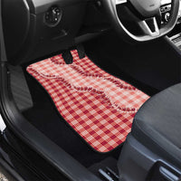 Red Hawaii Palaka Car Mats Hawaiian Pikake Lei LT05 - Polynesian Pride