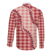 Red Hawaii Palaka Family Matching Off The Shoulder Long Sleeve Dress and Hawaiian Shirt Hawaiian Pikake Lei LT05 - Polynesian Pride