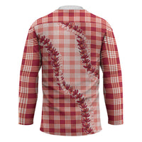 Red Hawaii Palaka Hockey Jersey Hawaiian Pikake Lei LT05 - Polynesian Pride
