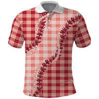 Red Hawaii Palaka Polo Shirt Hawaiian Pikake Lei LT05 Red - Polynesian Pride