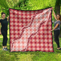 Red Hawaii Palaka Quilt Hawaiian Pikake Lei LT05 - Polynesian Pride