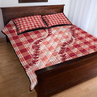 Red Hawaii Palaka Quilt Bed Set Hawaiian Pikake Lei LT05 - Polynesian Pride