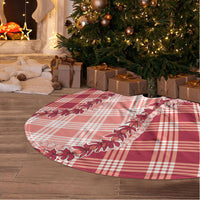 Red Hawaii Palaka Tree Skirt Hawaiian Pikake Lei