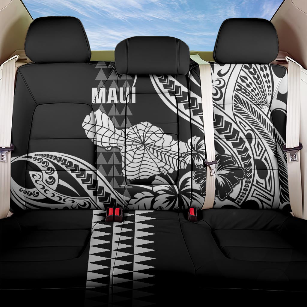 Hawaii Maui Upena Kiloi Back Car Seat Cover Kakau Tribal Pattern Black Version