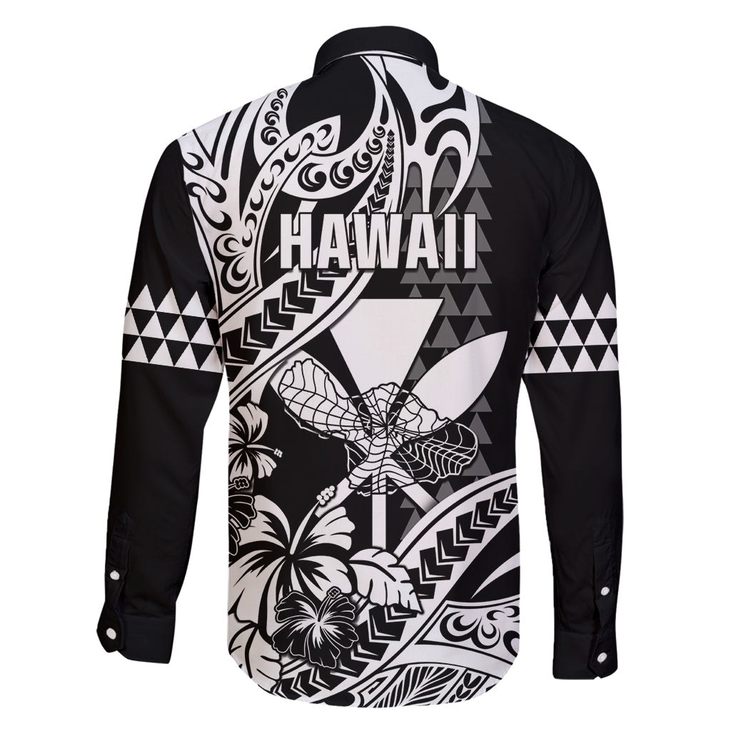 Hawaii Maui Upena Kiloi Family Matching Mermaid Dress and Hawaiian Shirt Kakau Tribal Pattern Black Version