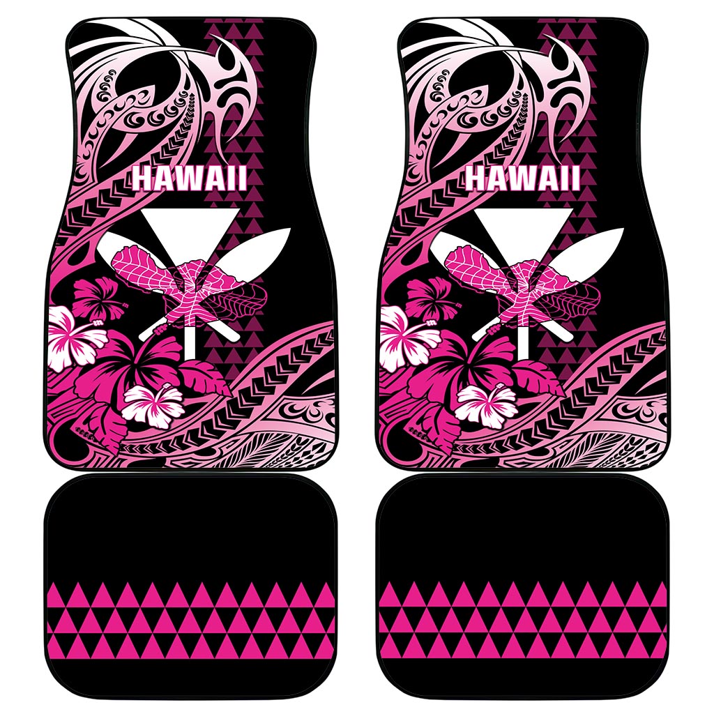 Hawaii Maui Upena Kiloi Car Mats Kakau Tribal Pattern Pink Version