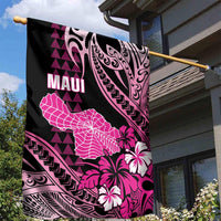 Hawaii Maui Upena Kiloi Garden Flag Kakau Tribal Pattern Pink Version