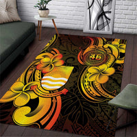 Personalised Kiribati Independence Day Area Rug 46th Anniversary LT05 Yellow - Polynesian Pride