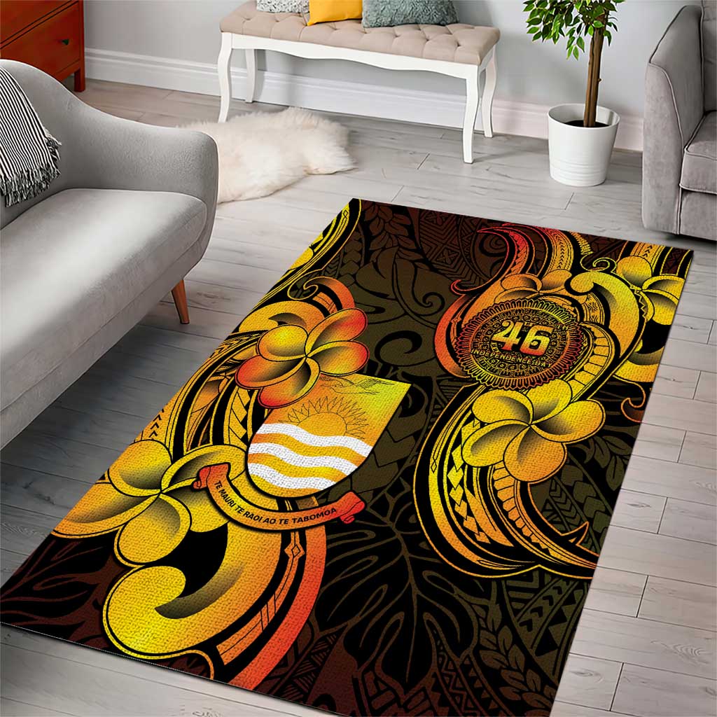 Personalised Kiribati Independence Day Area Rug 46th Anniversary LT05 - Polynesian Pride