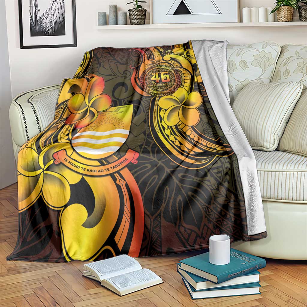 Personalised Kiribati Independence Day Blanket 46th Anniversary LT05 Yellow - Polynesian Pride