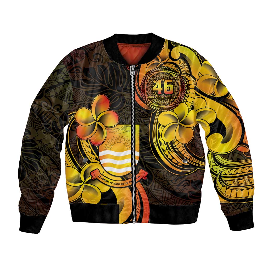 Personalised Kiribati Independence Day Bomber Jacket 46th Anniversary LT05 Unisex Yellow - Polynesian Pride