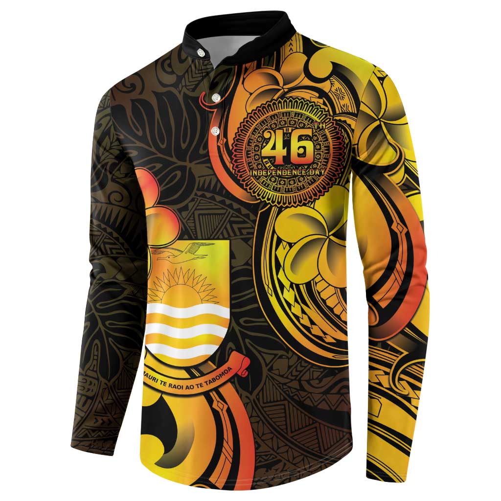 Personalised Kiribati Independence Day Button Sweatshirt 46th Anniversary LT05 - Polynesian Pride