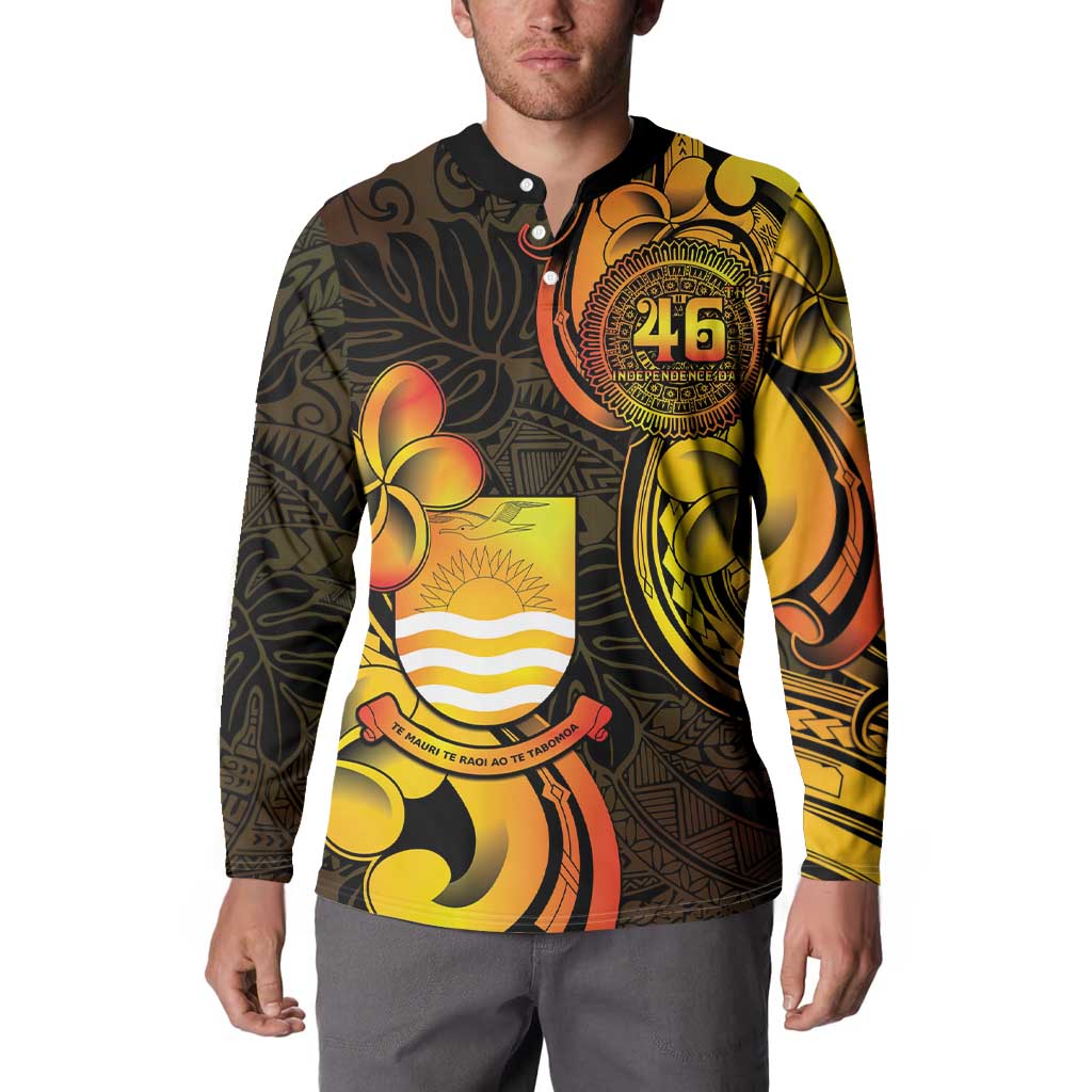 Personalised Kiribati Independence Day Button Sweatshirt 46th Anniversary LT05 - Polynesian Pride