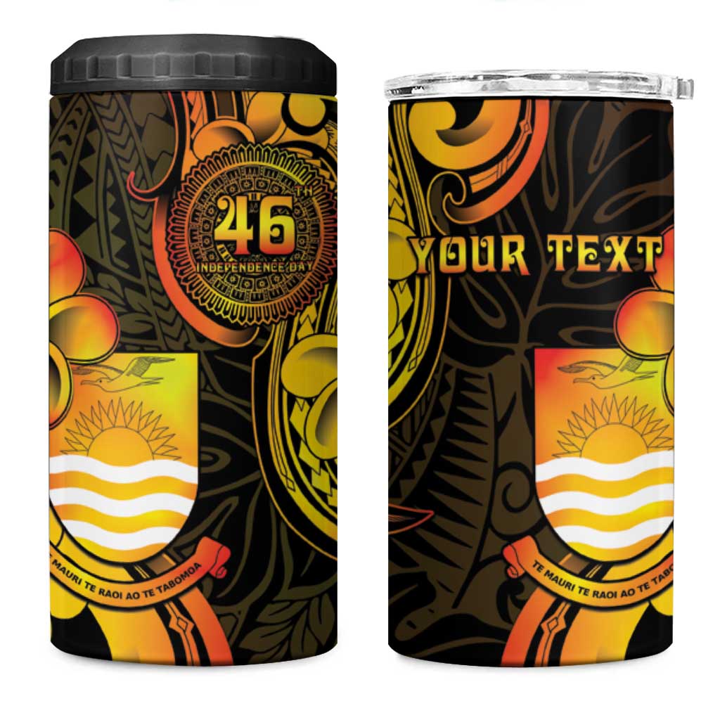 Personalised Kiribati Independence Day 4 in 1 Can Cooler Tumbler 46th Anniversary LT05 One Size: 16 oz Yellow - Polynesian Pride