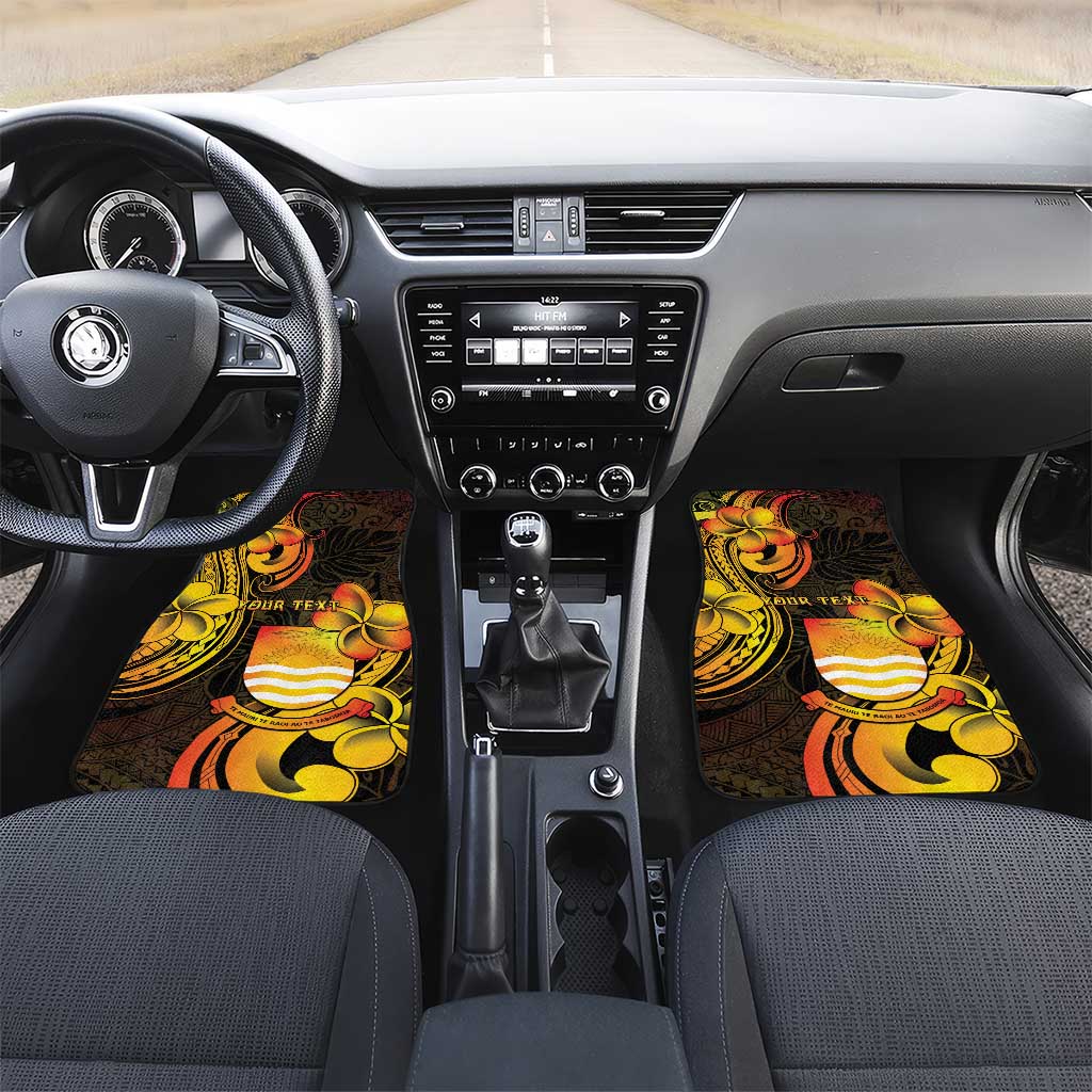 Personalised Kiribati Independence Day Car Mats 46th Anniversary LT05 Set 2pcs - Front Yellow - Polynesian Pride