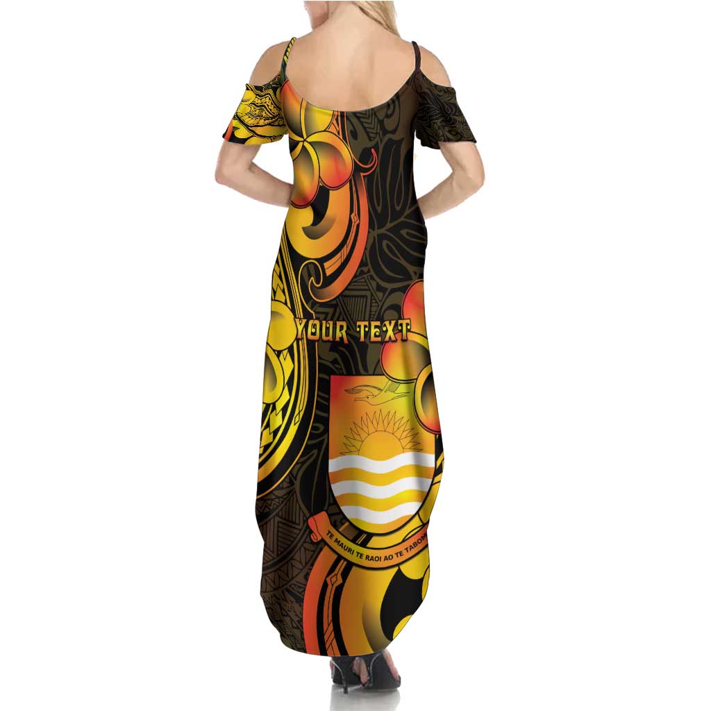 Personalised Kiribati Independence Day Family Matching Summer Maxi Dress and Hawaiian Shirt 46th Anniversary LT05 - Polynesian Pride