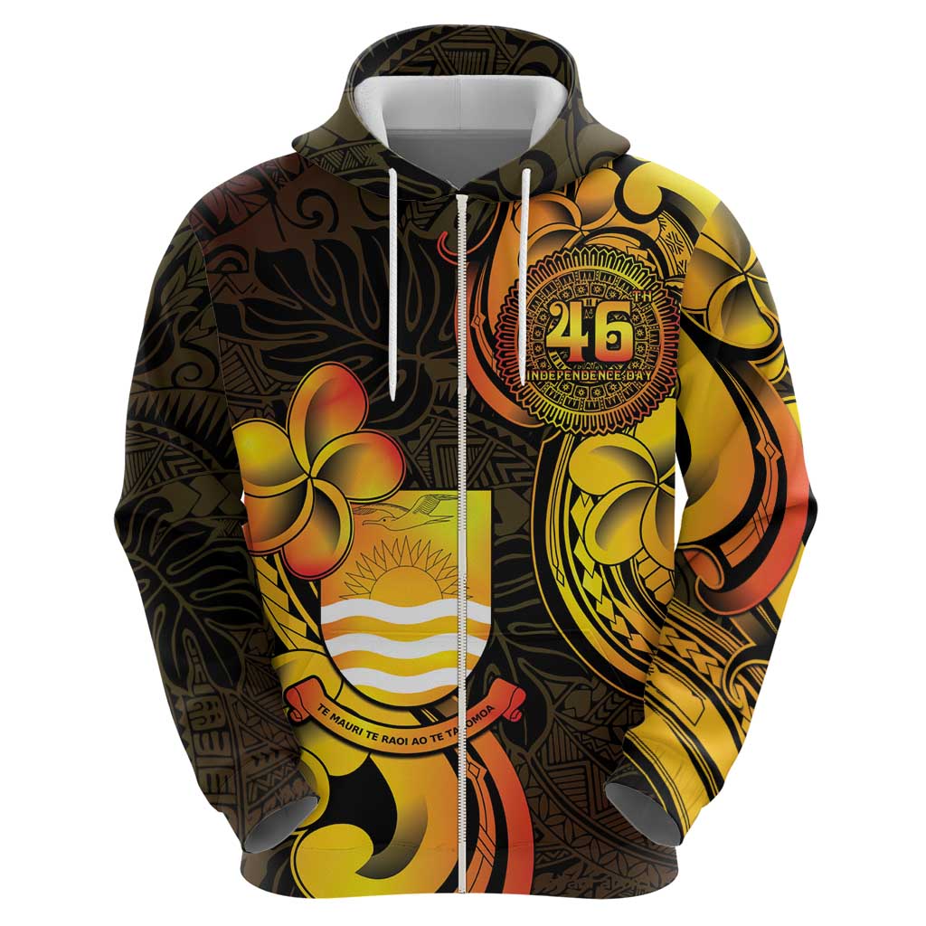 Personalised Kiribati Independence Day Hoodie 46th Anniversary LT05 - Polynesian Pride
