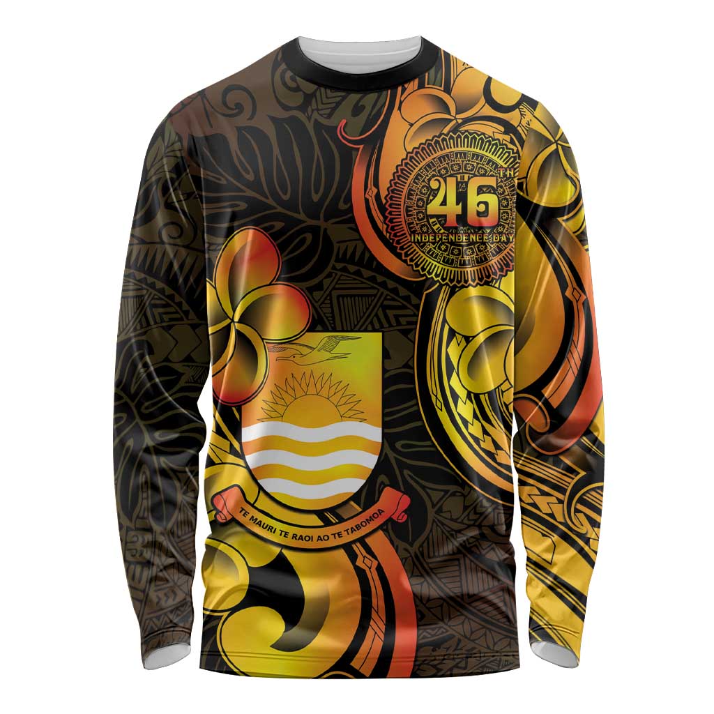 Personalised Kiribati Independence Day Long Sleeve Shirt 46th Anniversary LT05 Unisex Yellow - Polynesian Pride