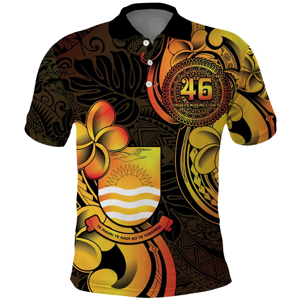Personalised Kiribati Independence Day Polo Shirt 46th Anniversary LT05 Yellow - Polynesian Pride
