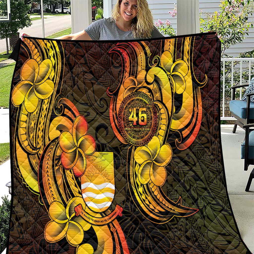 Personalised Kiribati Independence Day Quilt 46th Anniversary LT05 Yellow - Polynesian Pride