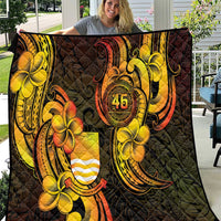 Personalised Kiribati Independence Day Quilt 46th Anniversary LT05 Yellow - Polynesian Pride