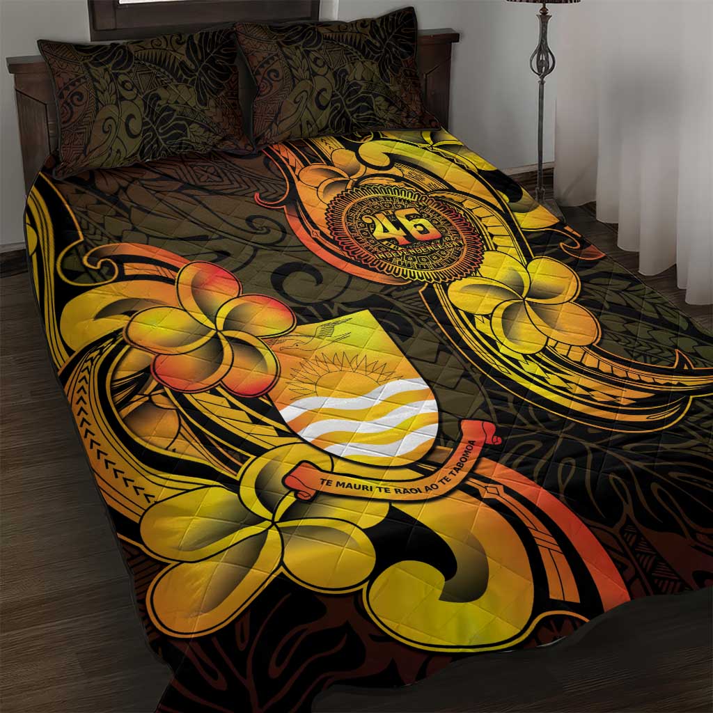 Personalised Kiribati Independence Day Quilt Bed Set 46th Anniversary